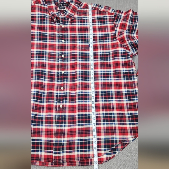Vintage Ralph Lauren Big Shirt Plaid 100% Cotton Button Down Pocket Shirt. XL - Picture 8 of 9